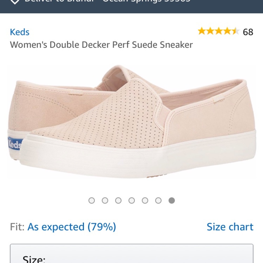 NEW Keds Light Pink Slip on shoes